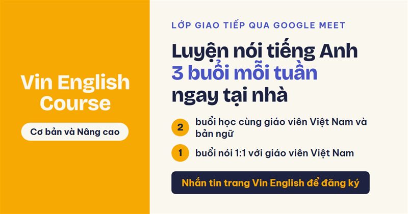 Ảnh đăng Facebook theo nhận diện Vin English Course
